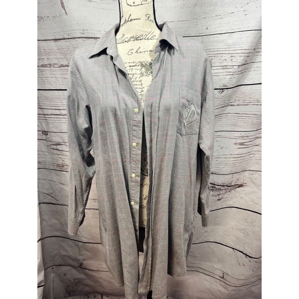 Lauren Ralph Lauren Plaid‎ Shirt Dress Long Sleeve Button Down SM